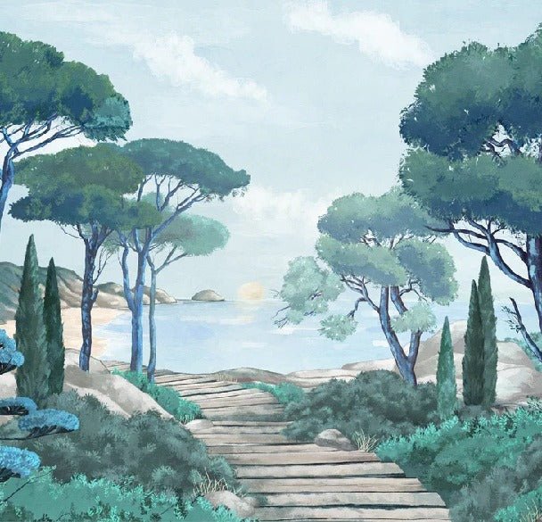 Papier peint balade dans les calanques