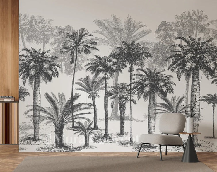 Papier peint Jungle Black & White