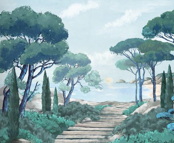 Papier peint balade dans les calanques