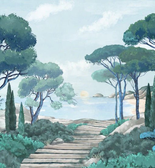 Papier peint balade dans les calanques