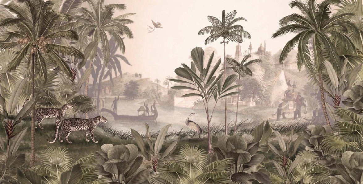 Papier peint jungle haven léopard