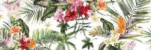 Papier peint tropical & Fleurs colorées