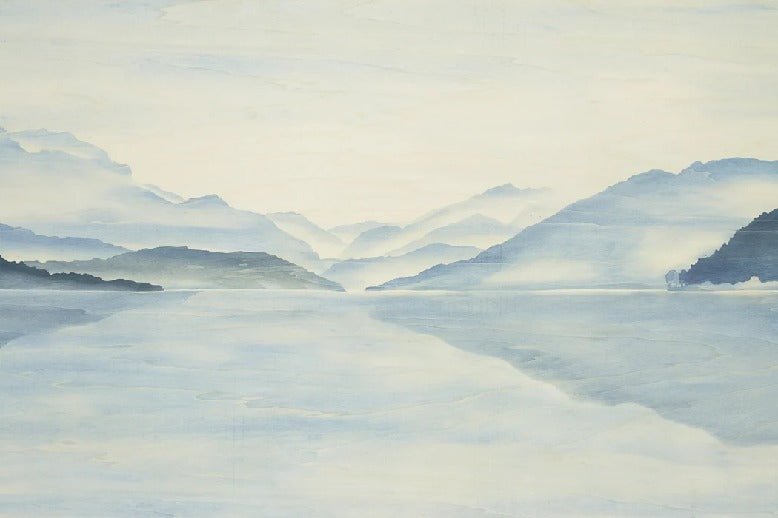 Papier Peint Vue Grand Albigny | Les Bleus du Lac®