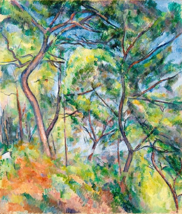 Papier peint forêt de pins - Paul Cézanne