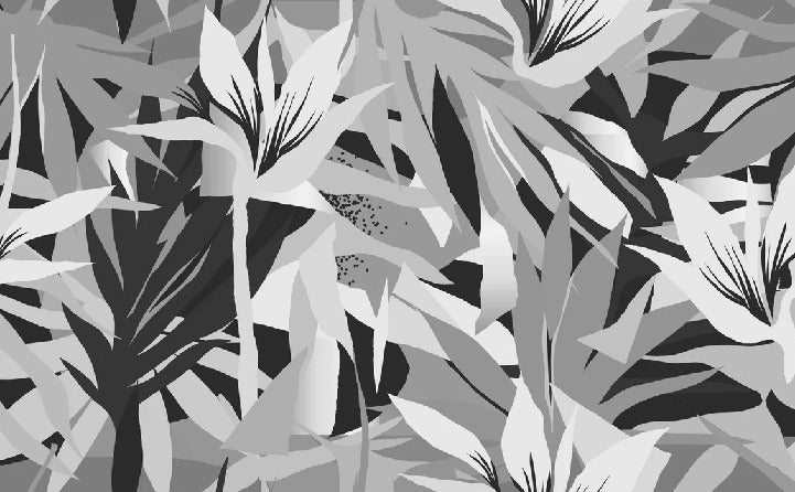 Papier peint fragrance noir et blanc