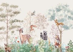 Papier peint chambre enfant nature magique beige