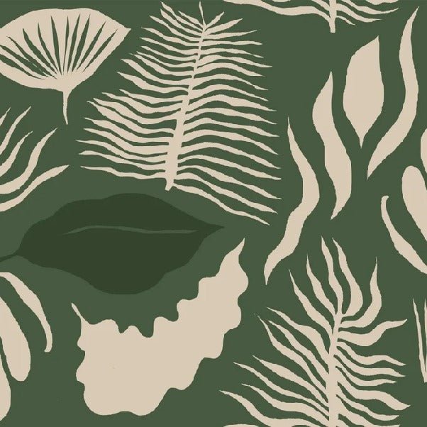 Papier peint art moderne vert