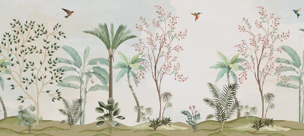 Papier peint chinoiserie jungle