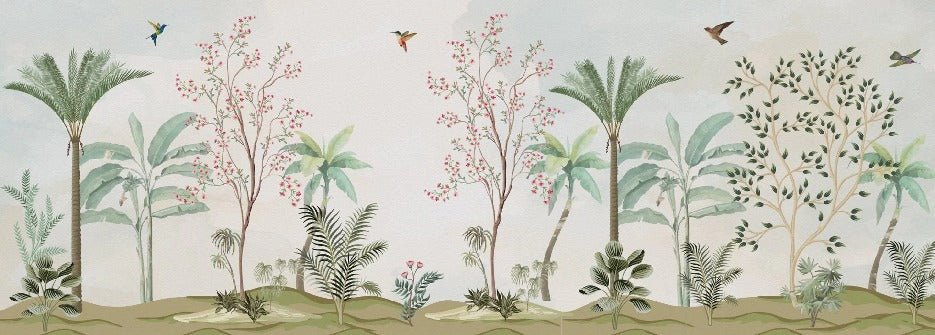 Papier peint chinoiserie jungle