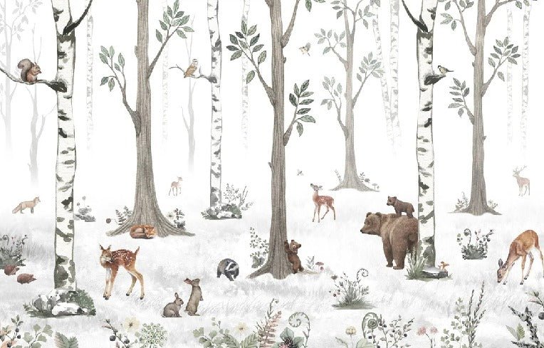 Papier peint animaux printemps forêt