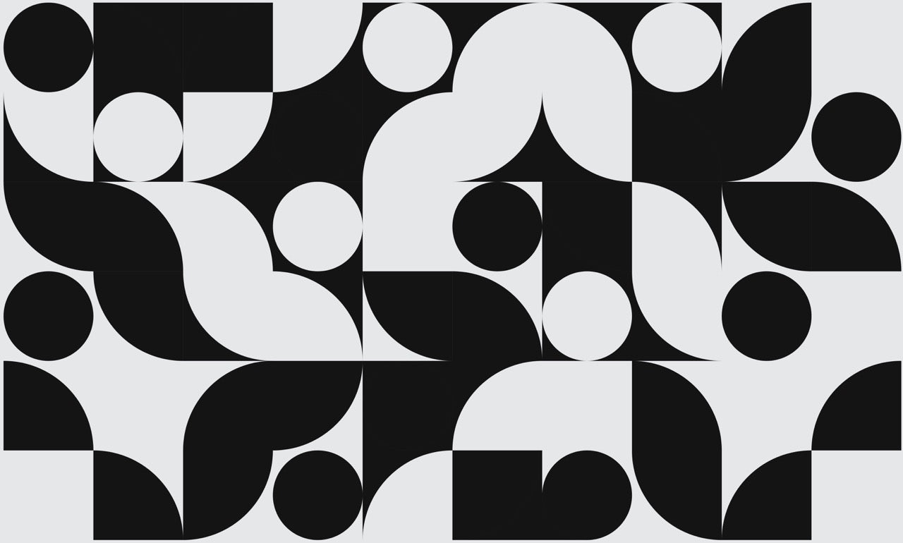 Papier peint moderne shape noir et blanc, XXL, tendance