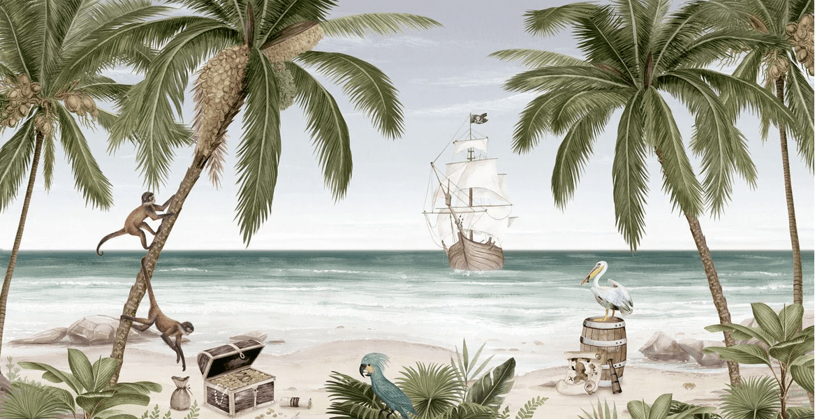 Papier peint La Baie aux Pirates - H229cm x L445cm - Matière Softouch