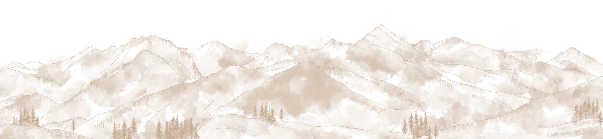 Papier peint panoramique Aravis sépia, XXL, tendance