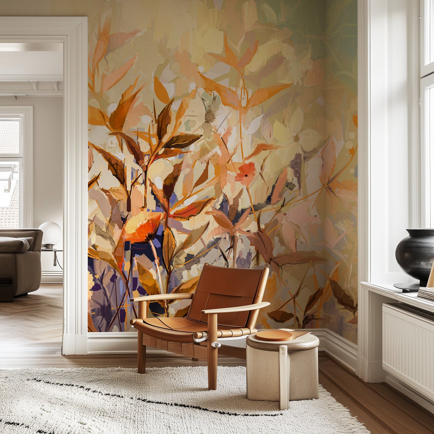 papier peint jaune printemps