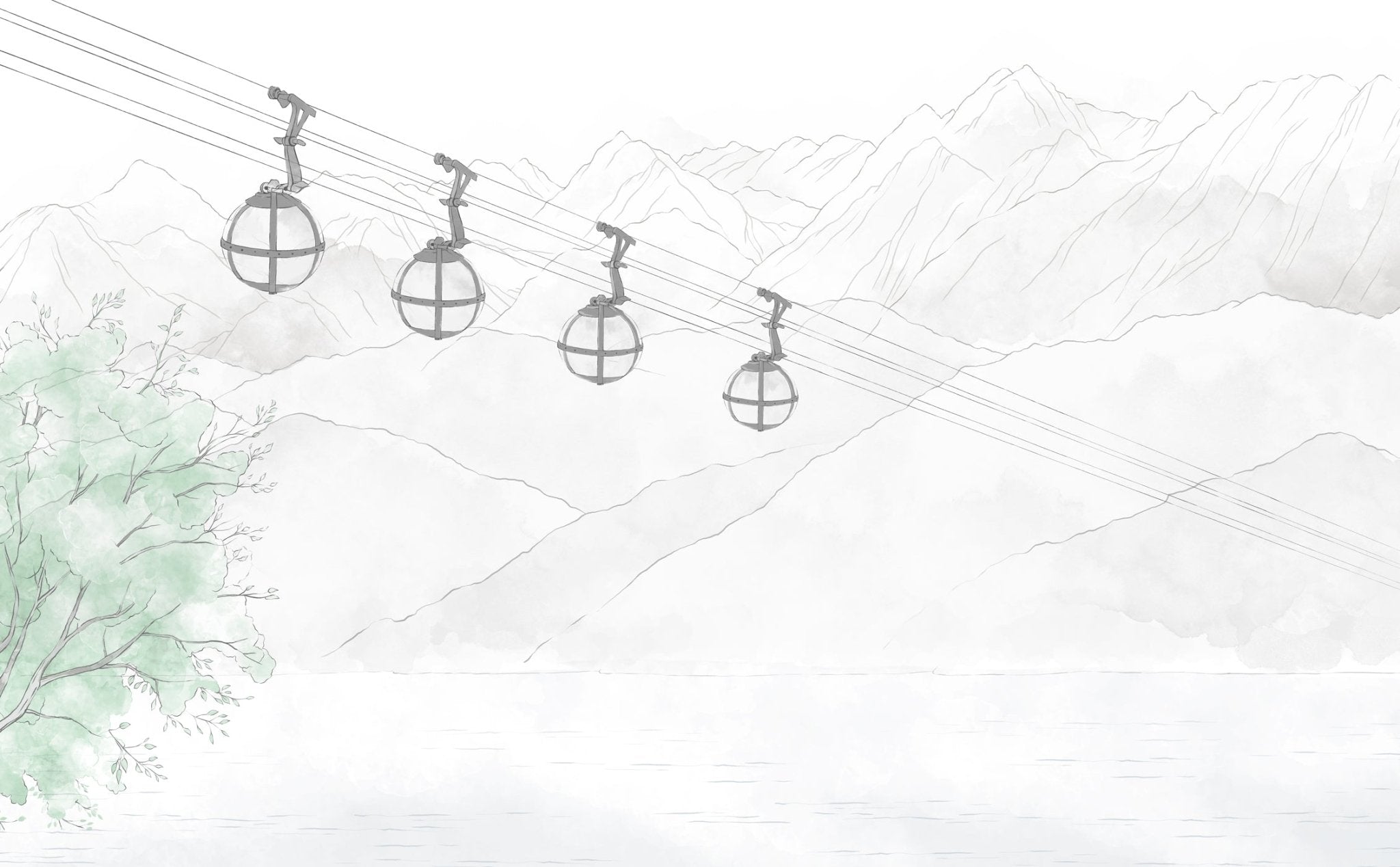 Papier peint panoramique - Bulle alpine, XXL, tendance