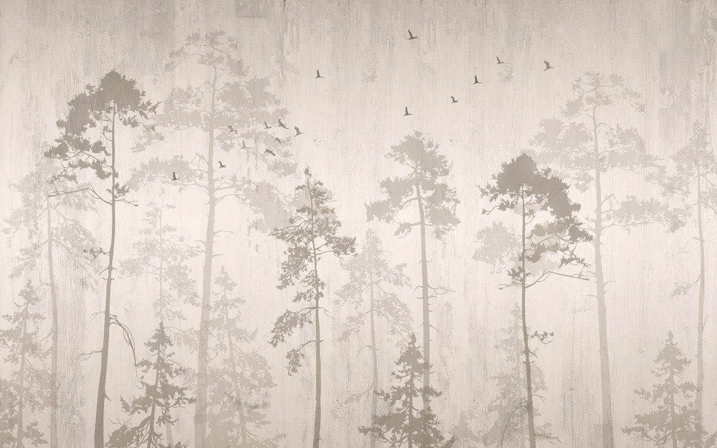 Papier peint Forêt automnale, mural concept, tendance