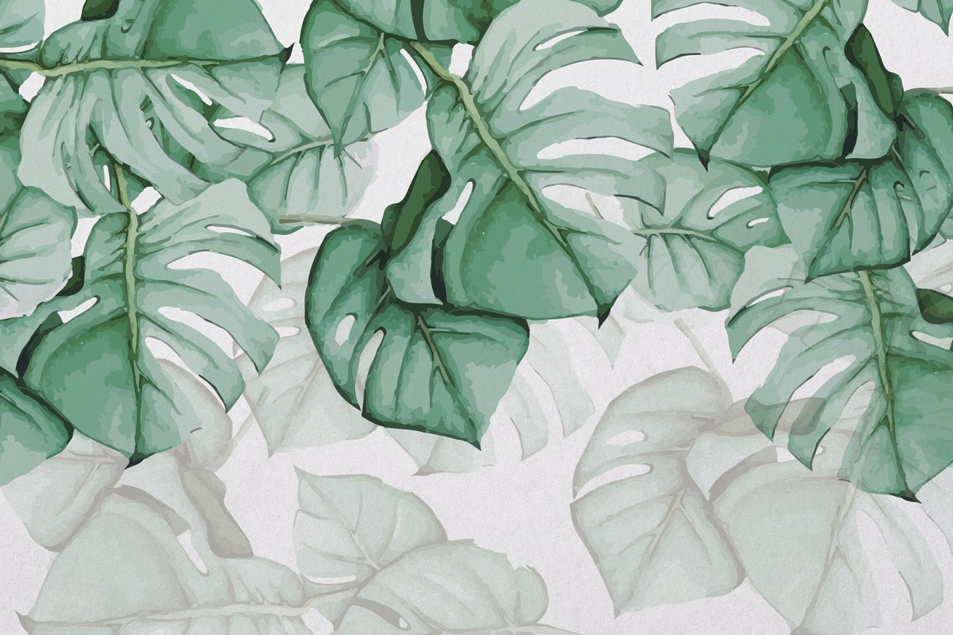 Papier peint Large Leaf & Scandinave, mural concept, tendance