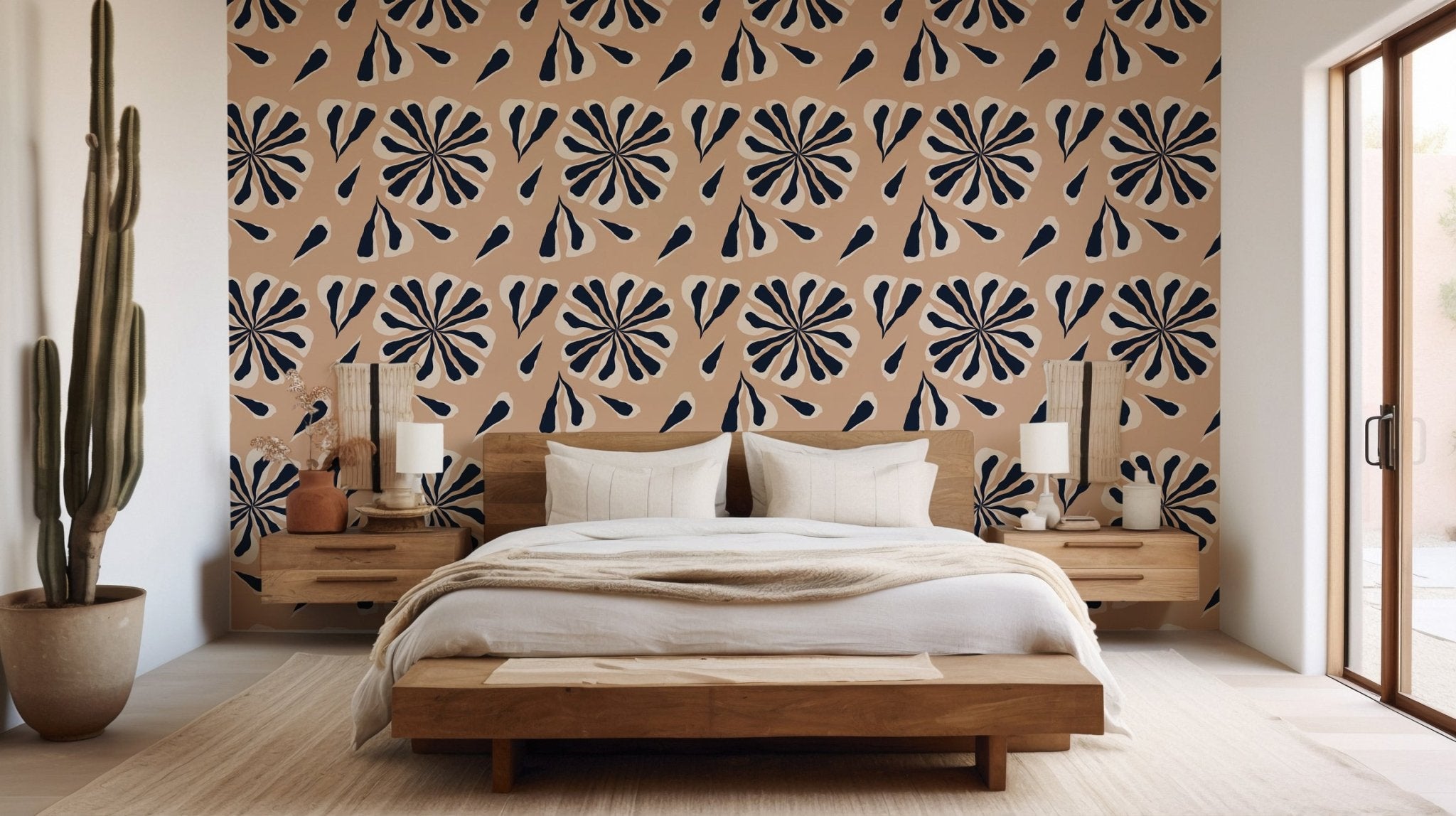 Papier peint camel rosacé, XXL, tendance