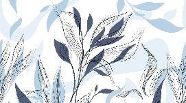 Papier peint fleur graphique bleu
