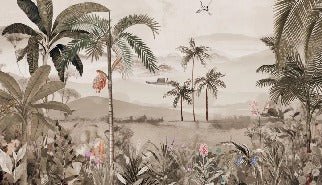 Papier peint l'art de la jungle peint