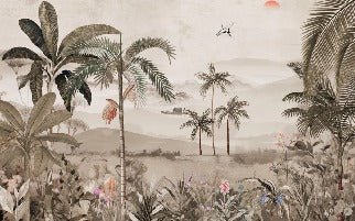 Papier peint l'art de la jungle peint