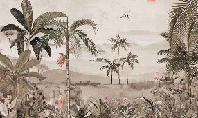 Papier peint l'art de la jungle peint