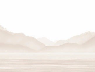 Papier peint Annecy et son lac paisible beige