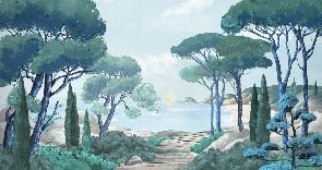 Papier peint balade dans les calanques