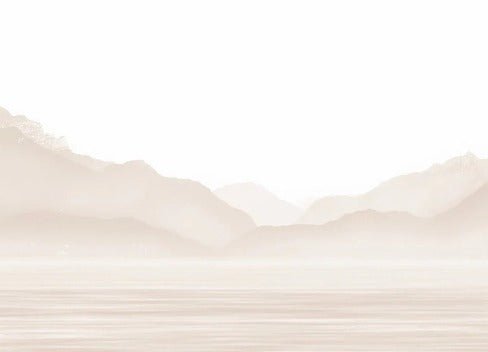 Papier peint Annecy et son lac paisible beige