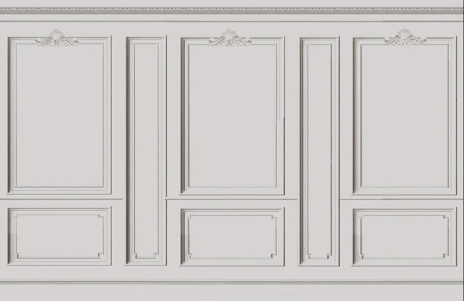 Papier peint Français Haussmannien Gris chaud