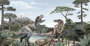 Papier peint le monde des dinosaures