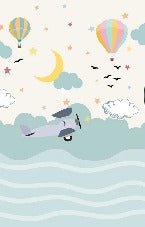 Papier peint chambre enfant avion scandinave