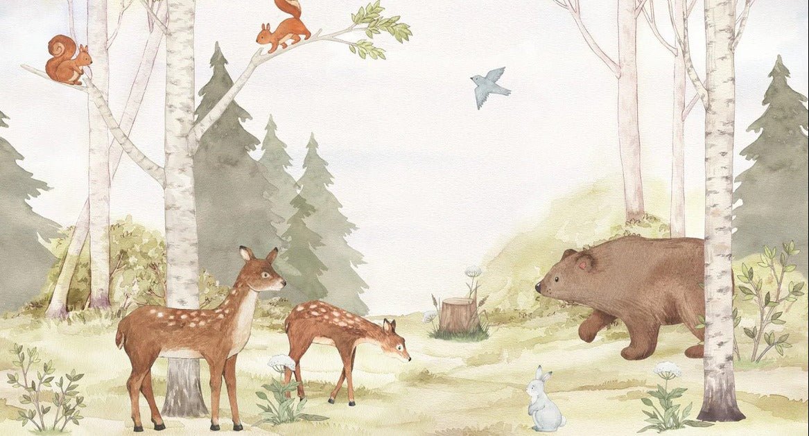Papier peint forêt enchantée chambre enfant