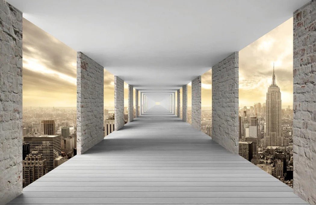 Papier peint trompe l'oeil New York Hall