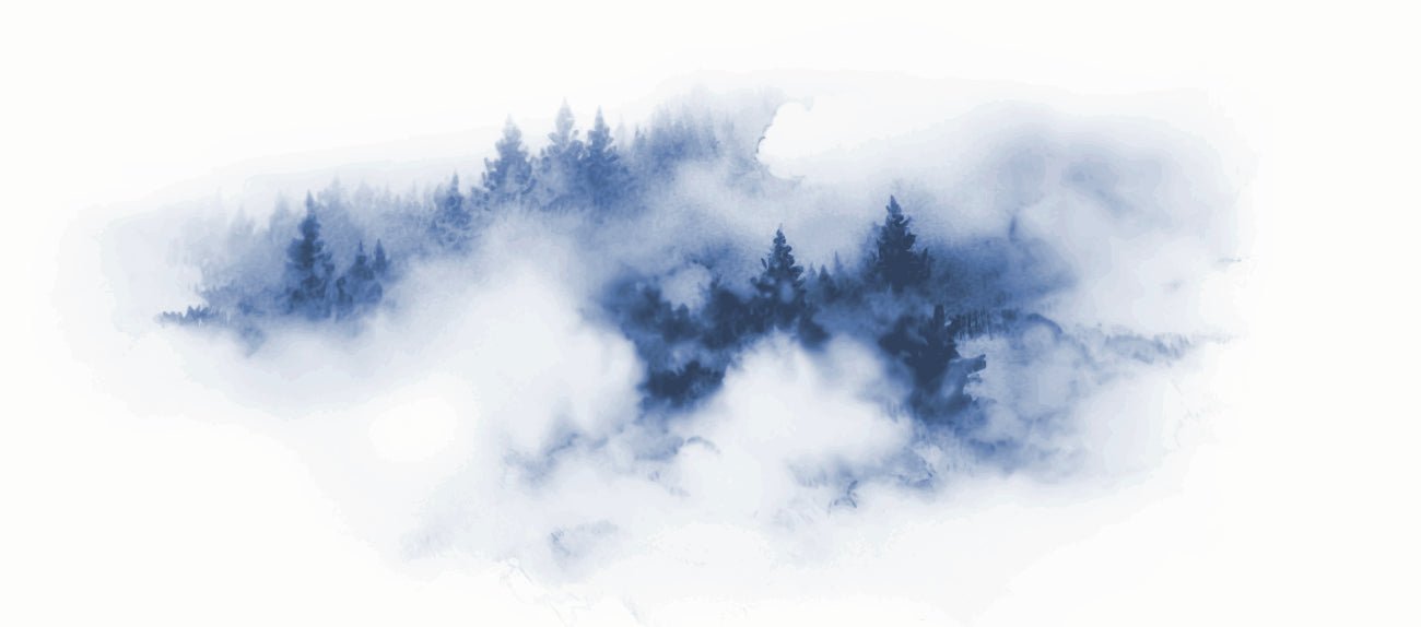 Papier peint brume des Cimes bleu, XXL, tendance