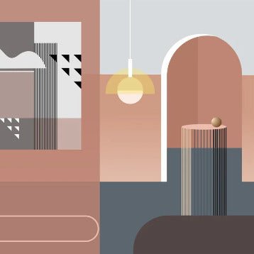 Papier peint géométrique design graphique architecture