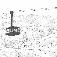 Papier peint La Plagne télécabine rouge