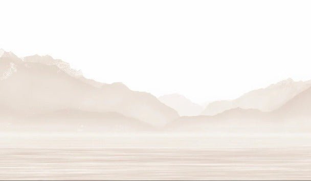 Papier peint Annecy et son lac paisible beige