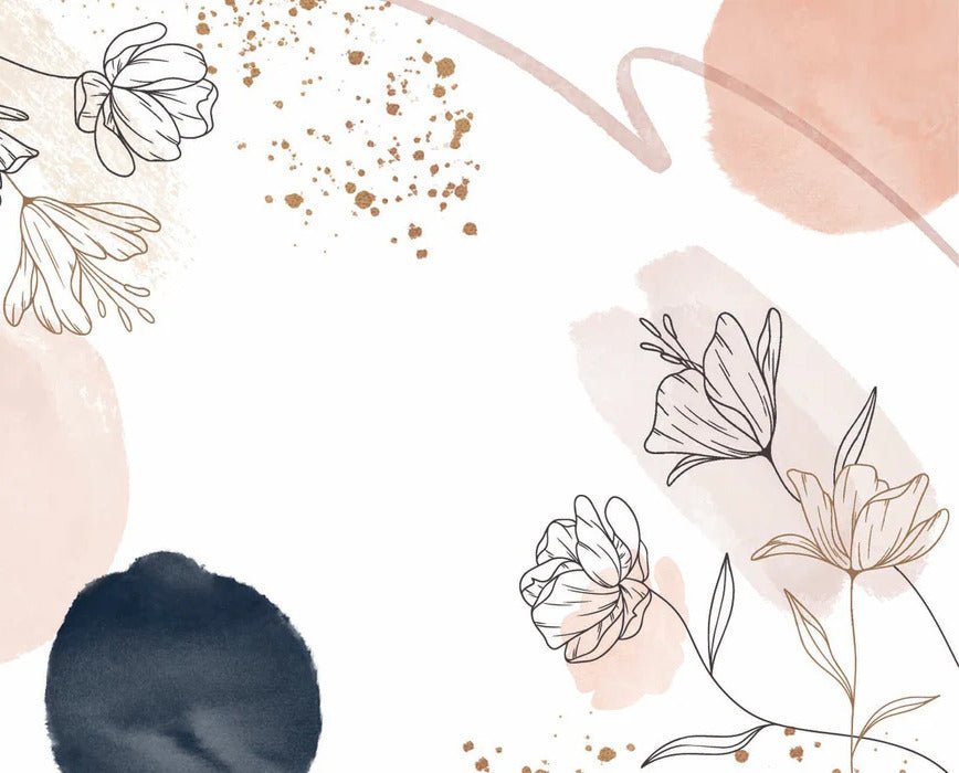 Papier peint formes et fleurs