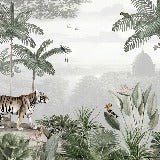 Papier peint jungle des félins