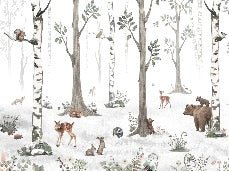 Papier peint animaux printemps forêt