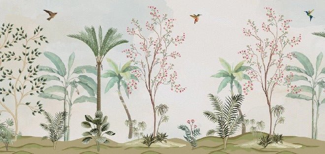 Papier peint chinoiserie jungle