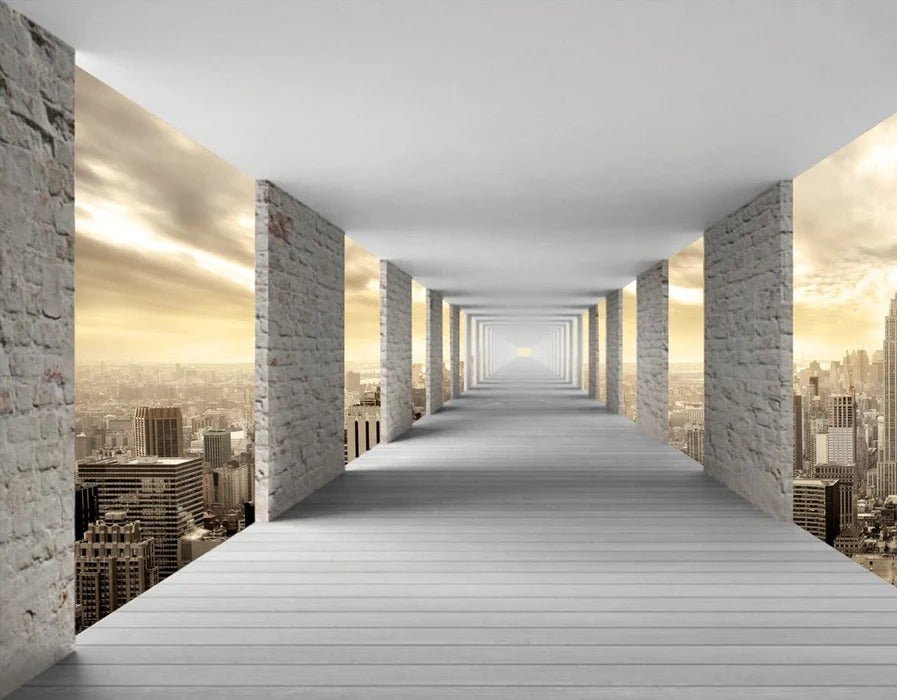 Papier peint trompe l'oeil New York Hall