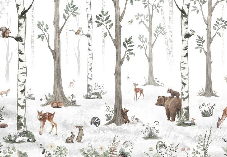 Papier peint animaux printemps forêt