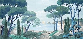 Papier peint balade dans les calanques