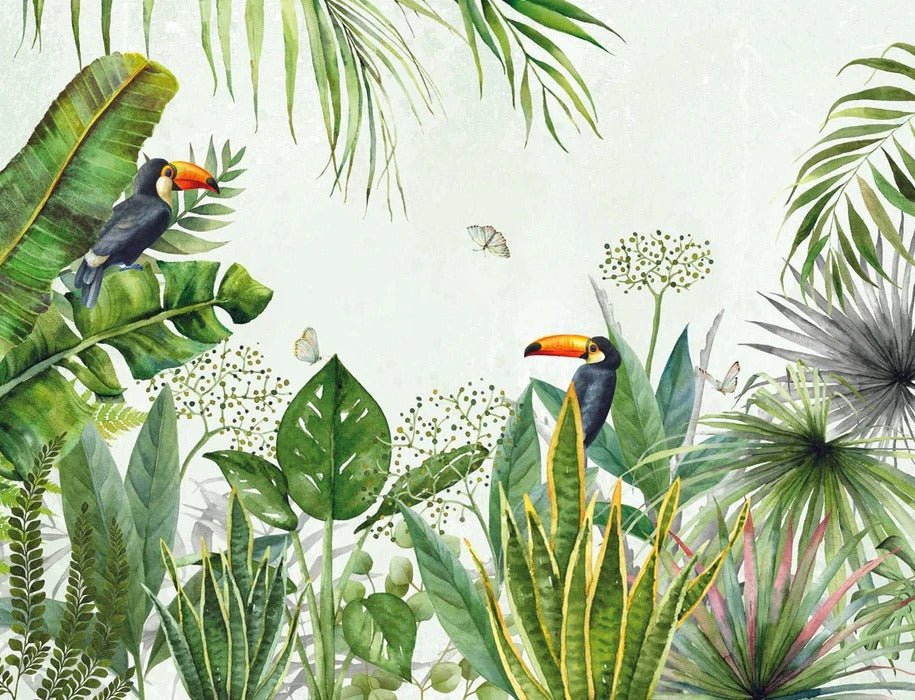 Papier peint Jungle oiseau exotique