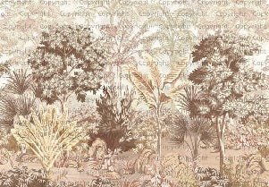 Papier peint jungle lumineuse