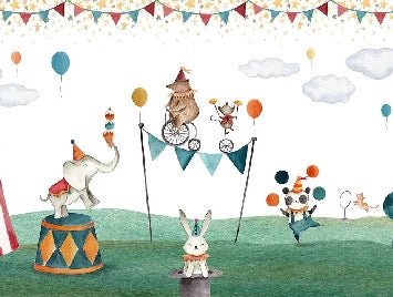 Papier peint chapiteau et animaux