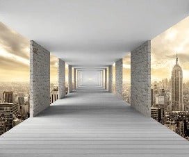 Papier peint trompe l'oeil New York Hall