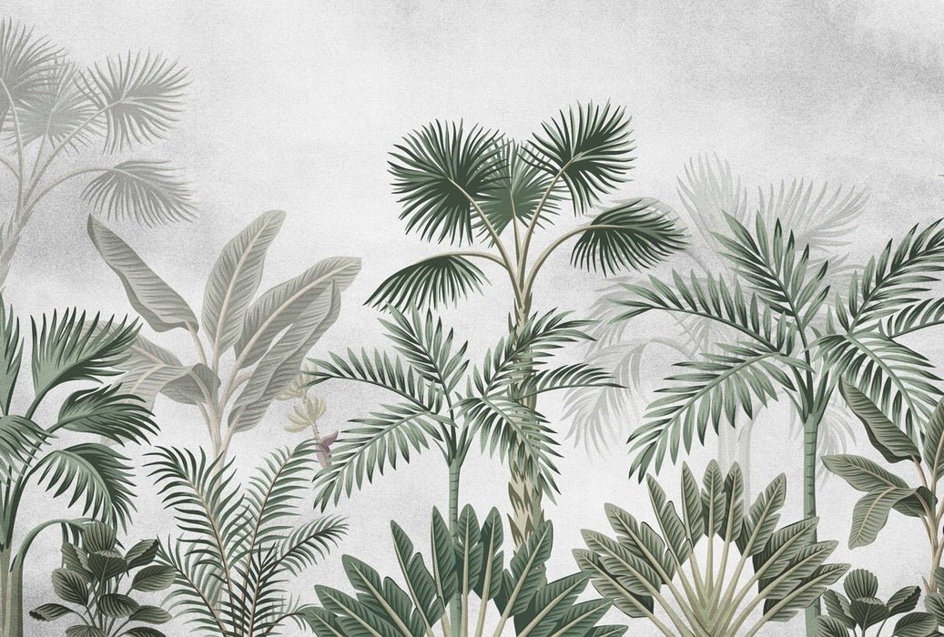 Papier peint jungle tendance arbres exotiques